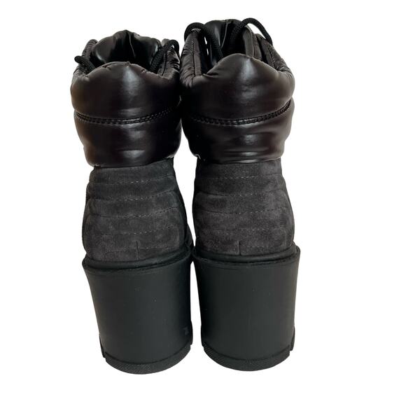 Marc Fisher LTD Leather Velima Lace Up Lug Sole Ankle Boots Size 8.5 - Picture 4 of 11